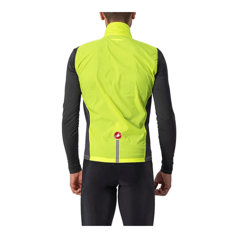 Chaleco Cortavientos Castelli Squadra Stretch Amarillo Gris 4 Chaleco Cortavientos Castelli Squadra Stretch Amarillo Gris - Imagen 2