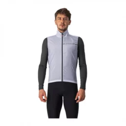 Chaleco Cortavientos Castelli Squadra Stretch Gris Oscuro