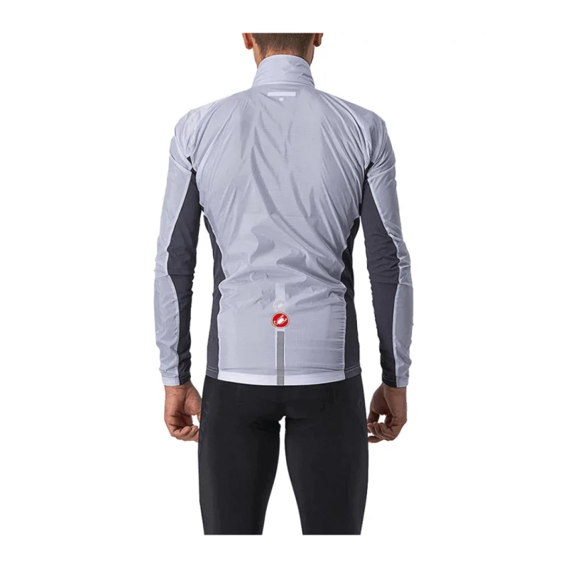 Chaqueta Cortavientos Castelli Squadra Stretch Gris Plateado 4 Chaqueta Cortavientos Castelli Squadra Stretch Gris Plateado - Imagen 2