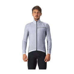 Chaqueta Cortavientos Castelli Squadra Stretch Gris Plateado