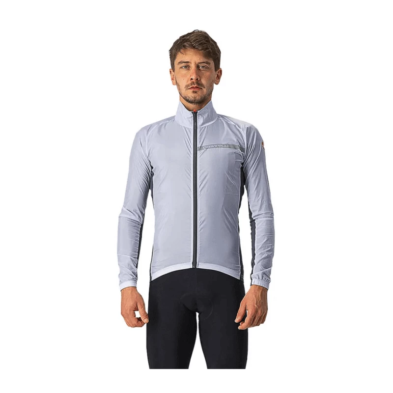 Chaqueta Cortavientos Castelli Squadra Stretch Gris Plateado 3 Chaqueta Cortavientos Castelli Squadra Stretch Gris Plateado