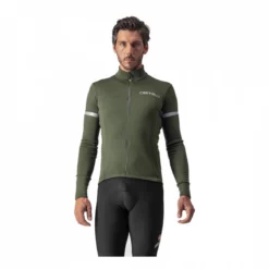 Maillot Castelli Fondo 2 FZ Manga Larga Verde Militar