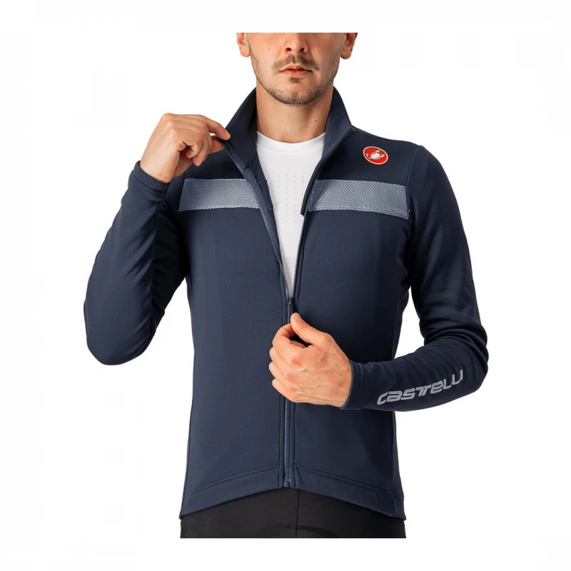 Maillot Castelli Puro 3 FZ Manga Larga Azul 6 Maillot Castelli Puro 3 FZ Manga Larga Azul - Imagen 4