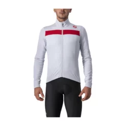Maillot Castelli Puro 3 FZ Manga Larga Gris Plateado