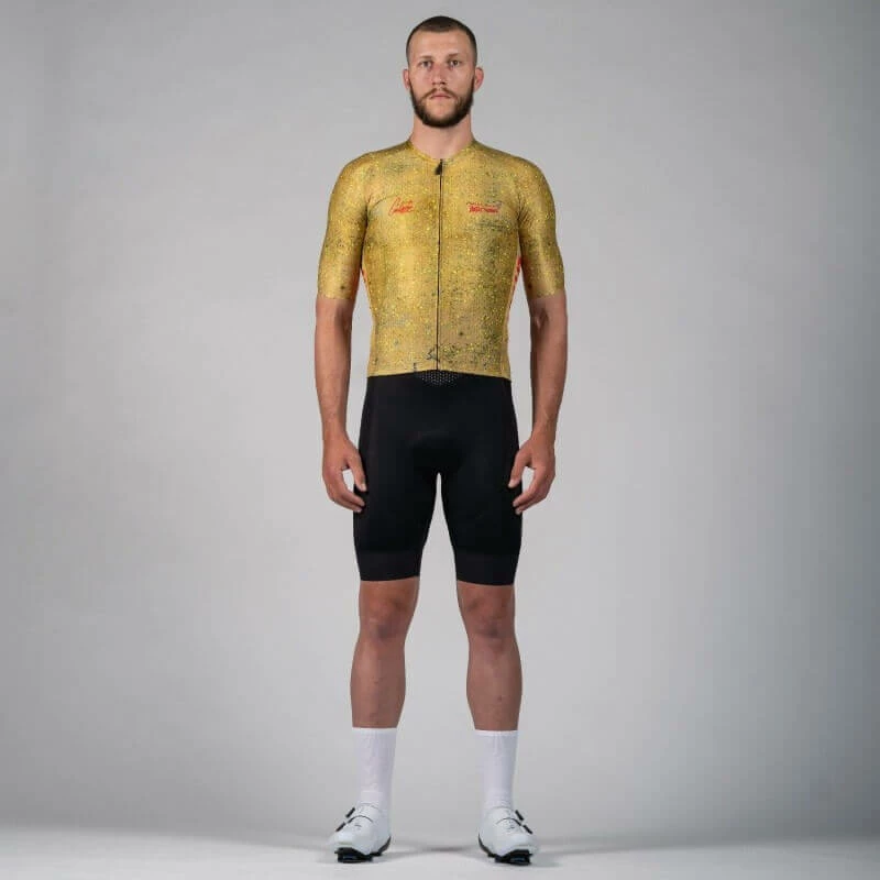 Maillot Pedal Mafia Artist Series PM X OC Drop Cloth Mostaza 4 Maillot Pedal Mafia Artist Series PM X OC Drop Cloth Mostaza - Imagen 2