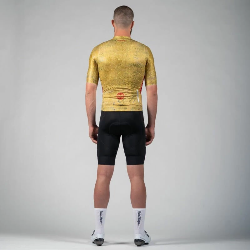 Maillot Pedal Mafia Artist Series PM X OC Drop Cloth Mostaza 6 Maillot Pedal Mafia Artist Series PM X OC Drop Cloth Mostaza - Imagen 4